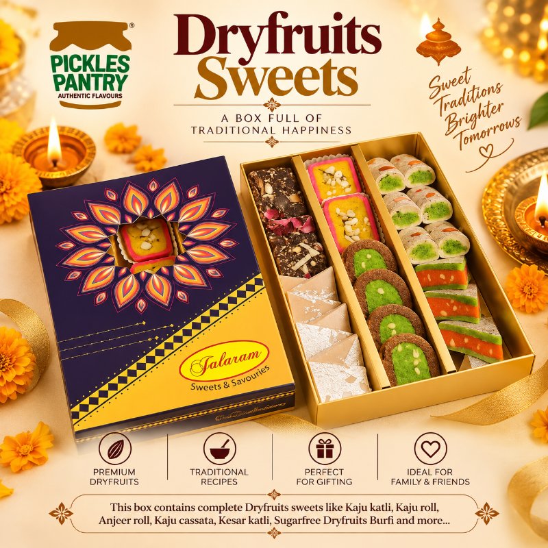 Premium Dry Fruits Sweets Box Beautifully Packed For Gifting 🎁
